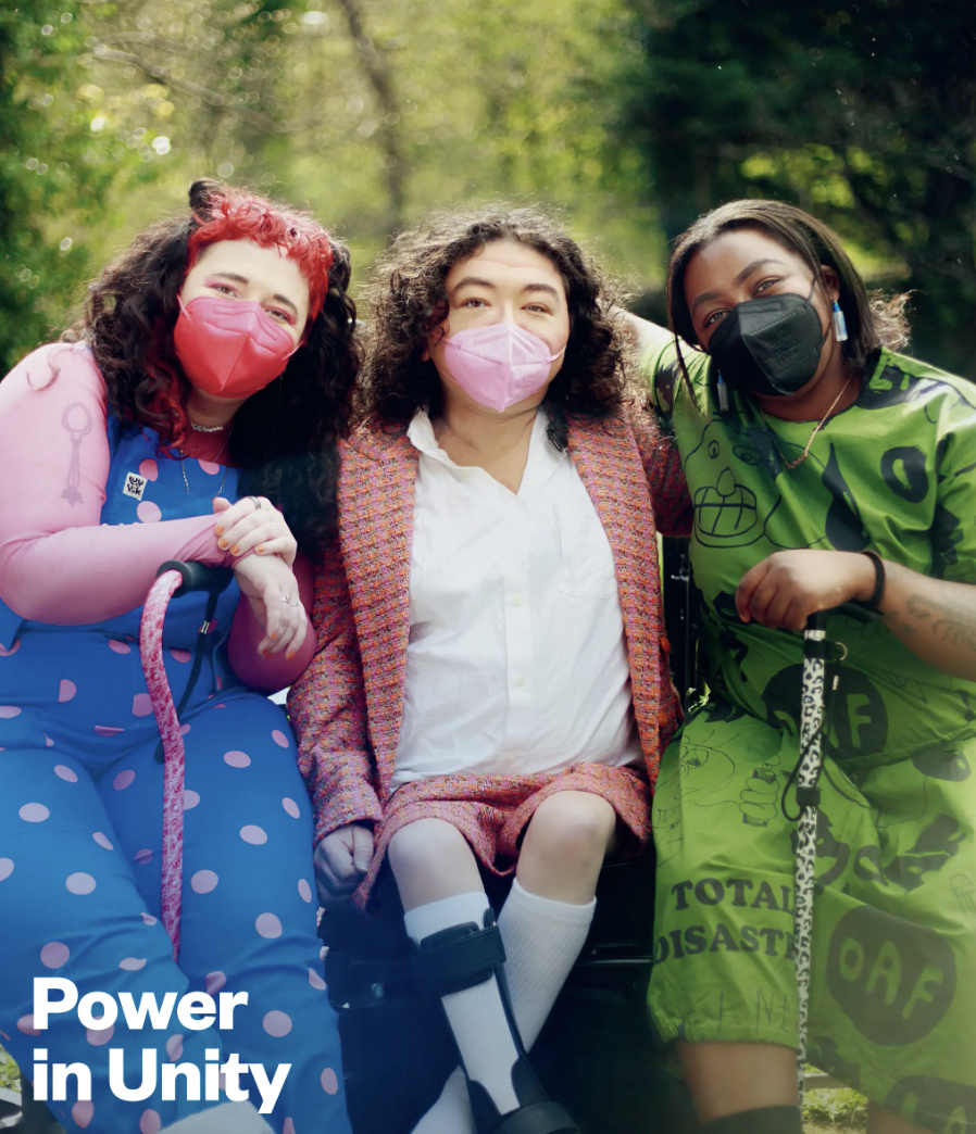 GCN magazine cover featuring photo of three activists captured Power in Unity