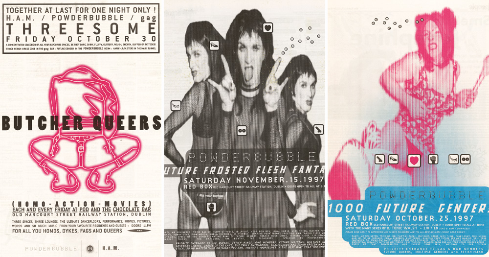 Split screen of three vintage H.A.M. posters