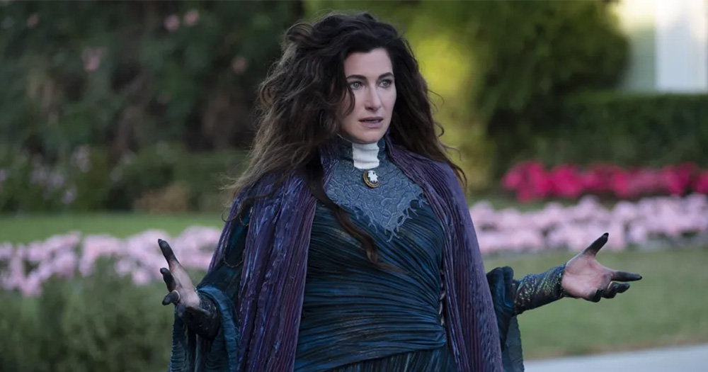 Kathryn Hahn returns to reprise her role of Agatha Harkness in Marvel's new spinoff miniseries 'Agatha All Along'.