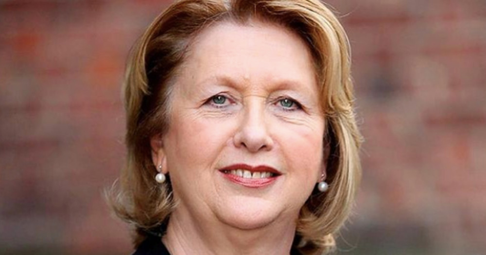 A headshot of Mary McAleese, who delivered a speech to Christ Church Cathedral on Pride weekend.