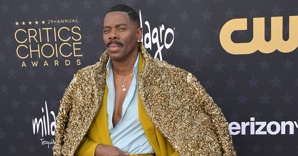 2025 Met Gala co-chair Colman Domingo posing for a photo at the Critics Choice Awards.