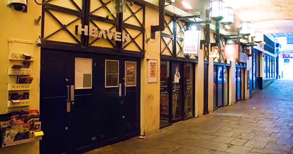 Entrance of Heaven nightclub, which closed following rape allegations against a security guard.