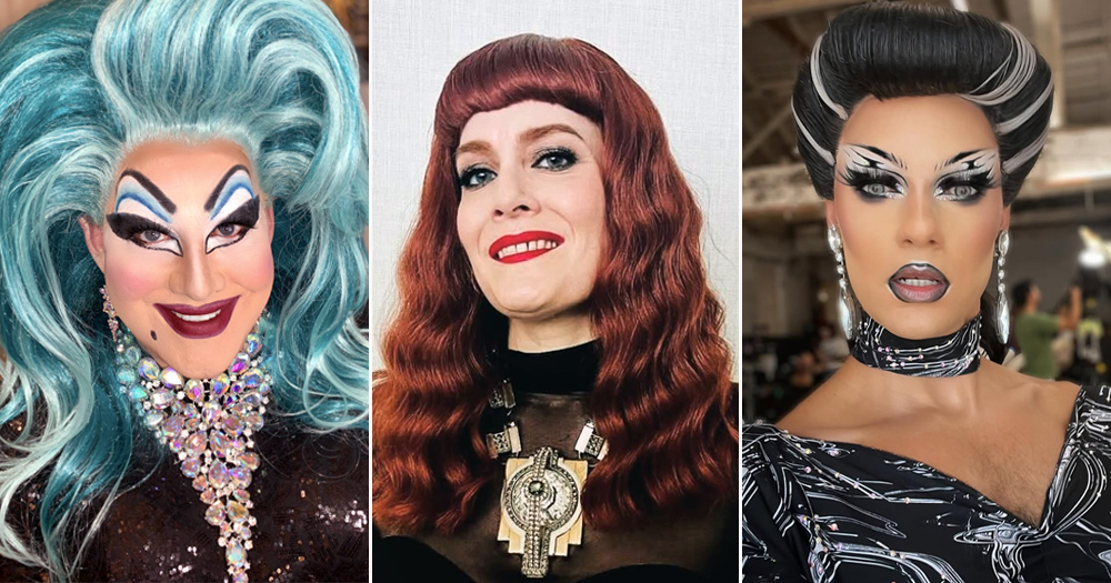 Split screen of Scissor Sisters’ Ana Matronic and Drag Race stars who will join a protest against police homophobia in London.