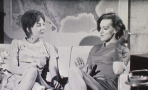 Black and White photo from the movie Gay San Francisco of two trans women which were interviewed.