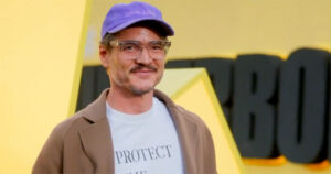 Pedro Pascal made a striking political and fashion statement on Tuesday evening wearing a "Protect The Dolls" tshirt.