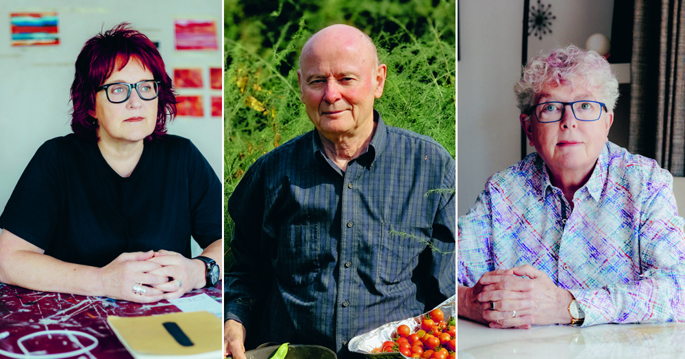 Photos of founding members of Cara Friend in portrait photos looking at the camera.