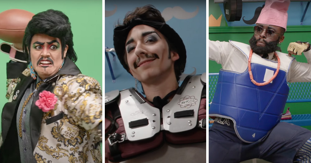 Screenshots of three cast members from King of Drag.