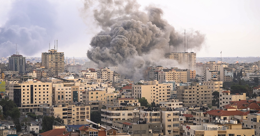 An Israel airstrike on Gaza.
