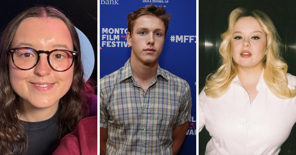 Photos of three celebrities, Bella Ramsey, Harris Dickinson and Nicola Coughlan, who have all signed an open letter in support of trans rights following the UK Supreme Court ruling.