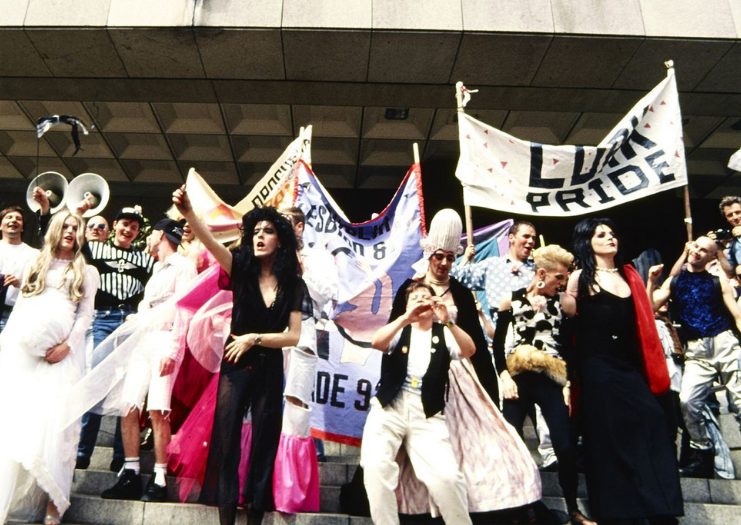Participants celebrate the decriminalisation of same-sex relationships in 1993.