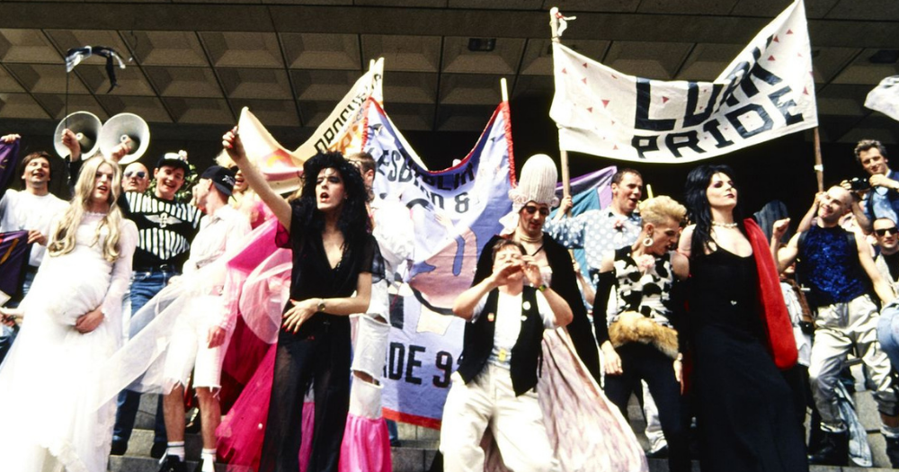 Participants celebrate the decriminalisation of same-sex relationships in 1993 at the Dublin Pride Parade.