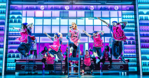 Image shows the cast of Here & Now on stage