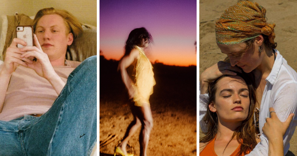 Stills from three queer and trans films playing in Dublin cinemas this June. Left is Castration Movie, middle is Dipped in Black and right is Hot Milk.