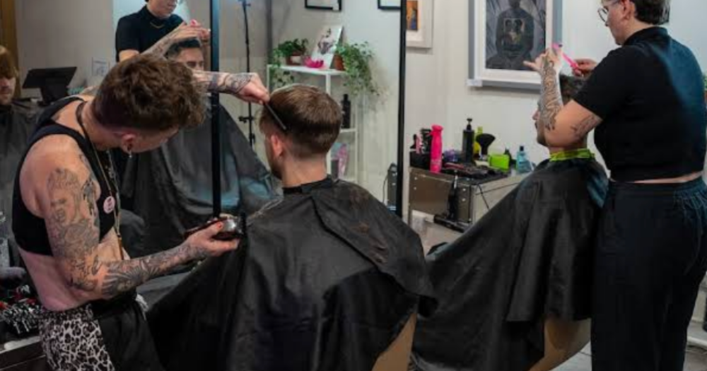 Image shows workers cutting hair at the Queer Hawk Salon.Queer Hawk is opening its second location