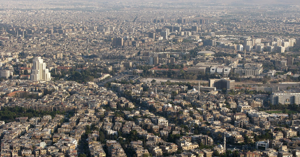 Image shows Damascus, the capital of Syria which was recently bombed by Isreal follwing local tensions