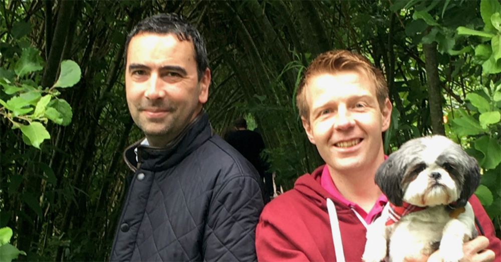 Gay couple Quentin and Malcolm who have been involved with Tusla Fostering.