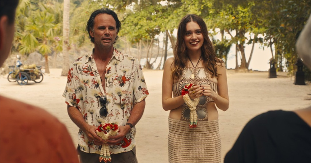 A still from Emmy nominated show The White Lotus, which an Irish trans woman worked on.