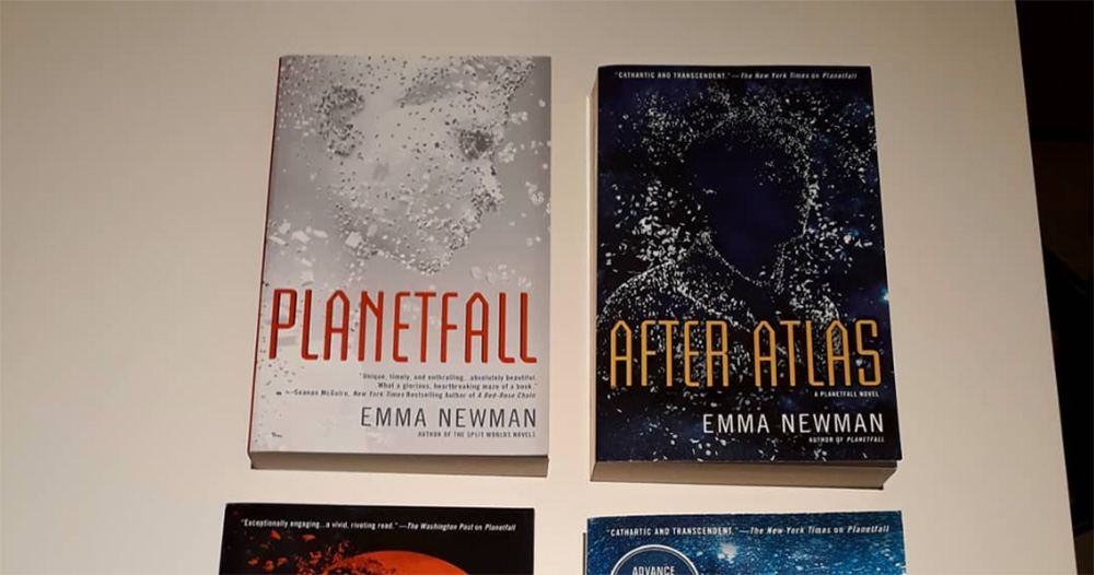 Two books in the Planetfall series: Planetfall and After Atlas.