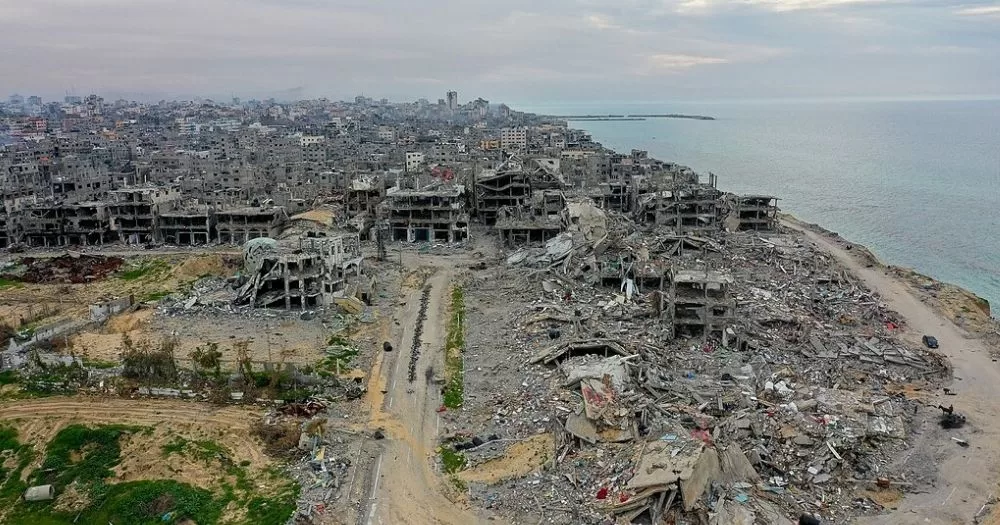 Image shows Gaza as the ceasefire continues and the Gaza Peace Summit begins.