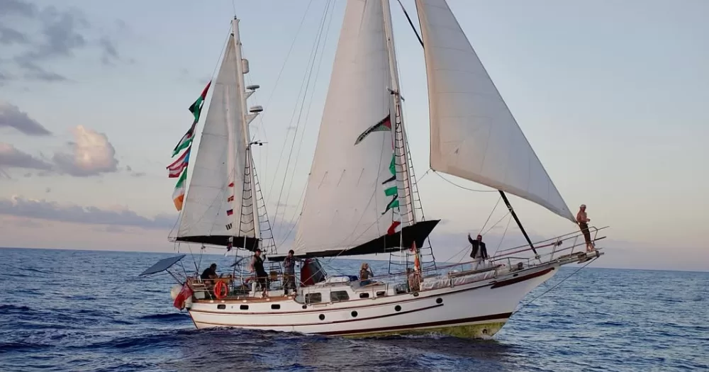 The Gaza aid flotilla, which Israel has seized