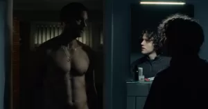 Pillion actors Alexander Skarsgård and Harry Melling