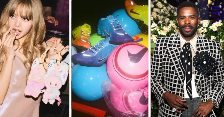 The image depicts 3 of the fashion trends mentioned in the article: trinkets, Nikes, and dandyism.