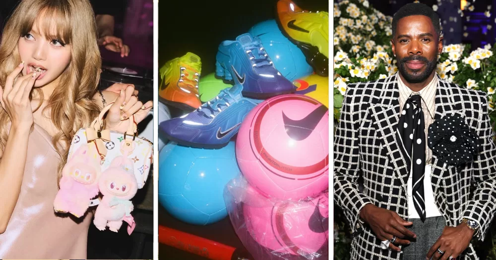 The image depicts 3 of the fashion trends mentioned in the article: trinkets, Nikes, and dandyism.