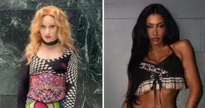 A split image with Jinkx Monsoon on the left and Lara Raj on the right. Jinkx and Raj are among the many celebrities that came out this year.