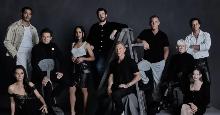 The cast of Wake Up Dead Man