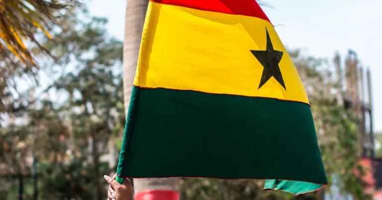 The flag of Ghana. Ghana’s president, John Dramani Mahama, has confirmed that he will sign into law a bill that would criminalise identifying as LGBTQ+ and substantially increase penalties for same-sex relations and related advocacy.