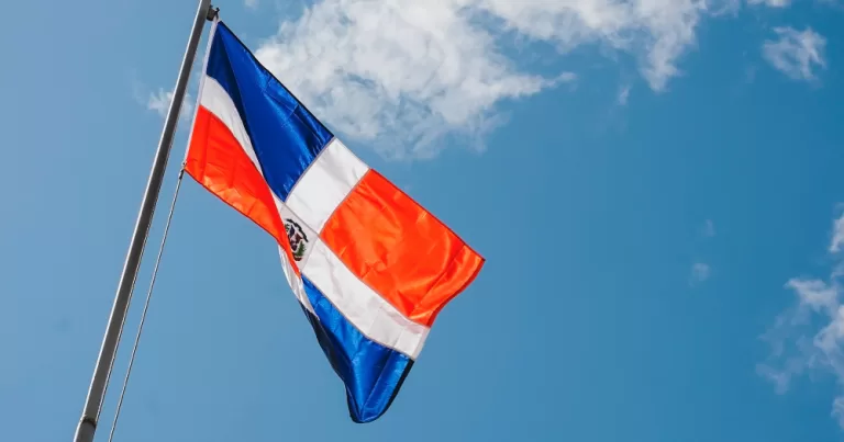 The flag of the Dominican Republic