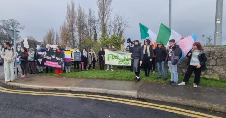 Activists Transgress the NGS protest outside of the National Gender Service
