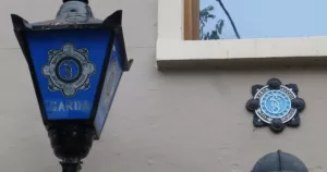 Image shows the exterior of a Garda station. This photo is being used to accompany a story about an antiterrorism operation in Ireland.