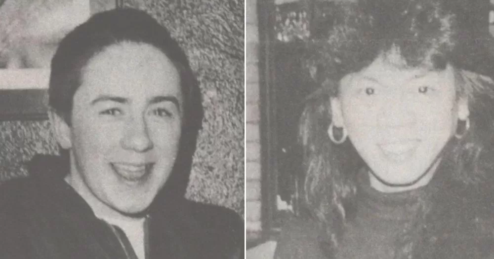 A snapshot of two people in black and white, taken while enjoying Dublin's queer disco scene.