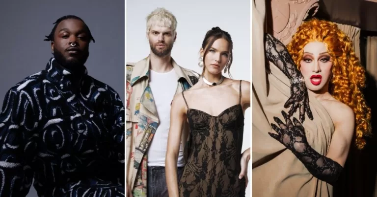 Splitscreen of artists headline the 2026 Mother Pride Block Party, including SOFI TUKKER, Jinkx Monsoon, and Cakes Da Killa.