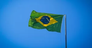 A Brazilian flag. This image is being used to accompany a story about the number of trans people who have been murdered in Brazil.