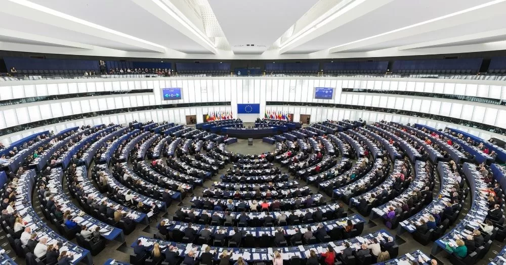 Photo of the European Parliament, which has just passes a resolution declaring that trans women are women.