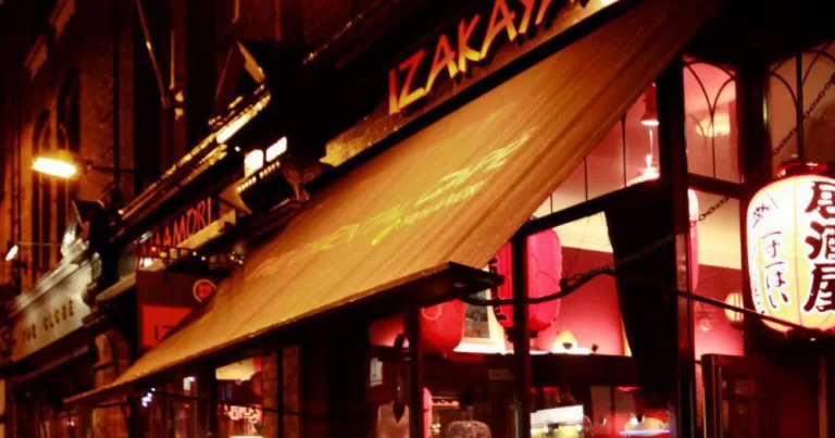 Izakaya nightclub at night