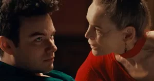 Chris Colfer and Alice Krige in a still from The Restoration at Grayson Manor.