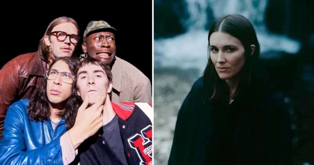 Image shows two artists - the band Boko Yout and the artist Art School Girlfriend.