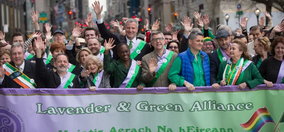 The Lavender and Green Alliance at the NYC St Patrick's Day parade 2016.