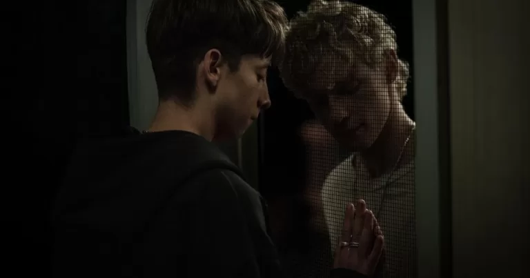 Stacy Clausen and Joe Bird as two teenage boys in new queer horror movie Leviticus.