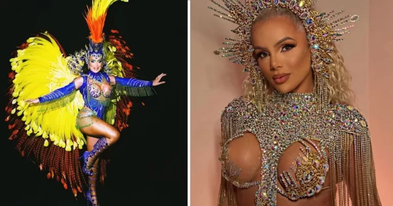 Two carnival queens – Camila Prins and Thalita Zampirolli in a split image.