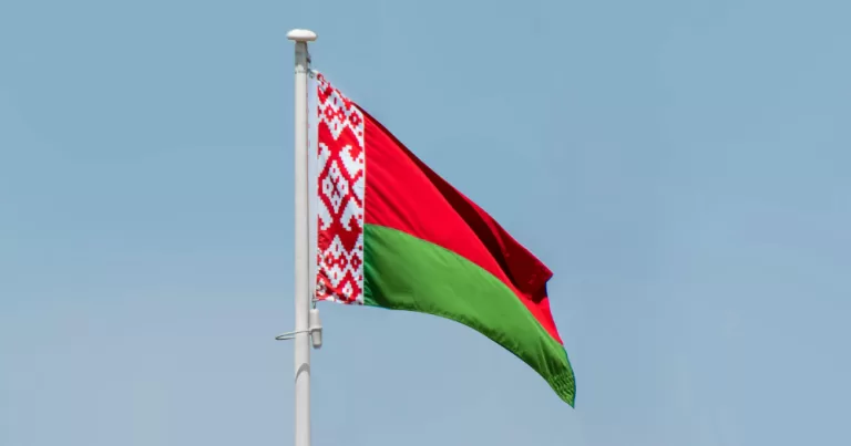 The flag of Belarus