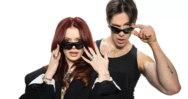 Press photo of Amy Spalding and Gareth Valentino, the hosts of the new I Kissed A Boy/Girl spin-off podcast.