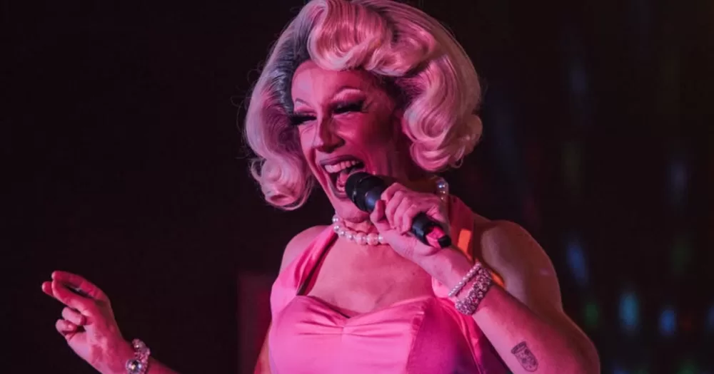 Cherrie Ontop, The Belfast drag performer who has recieved settlement from TalkTv