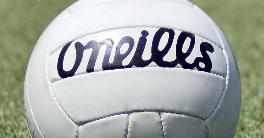 This article is about boundary rules in Gaelic football. The image shows a close up of an O'Neills Gaelic football.