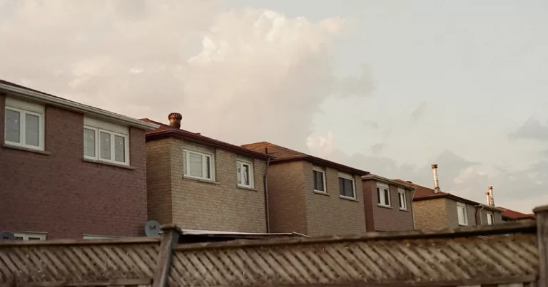 This article is about new housing laws in Ireland. The image shows the roofs of a row of houses.