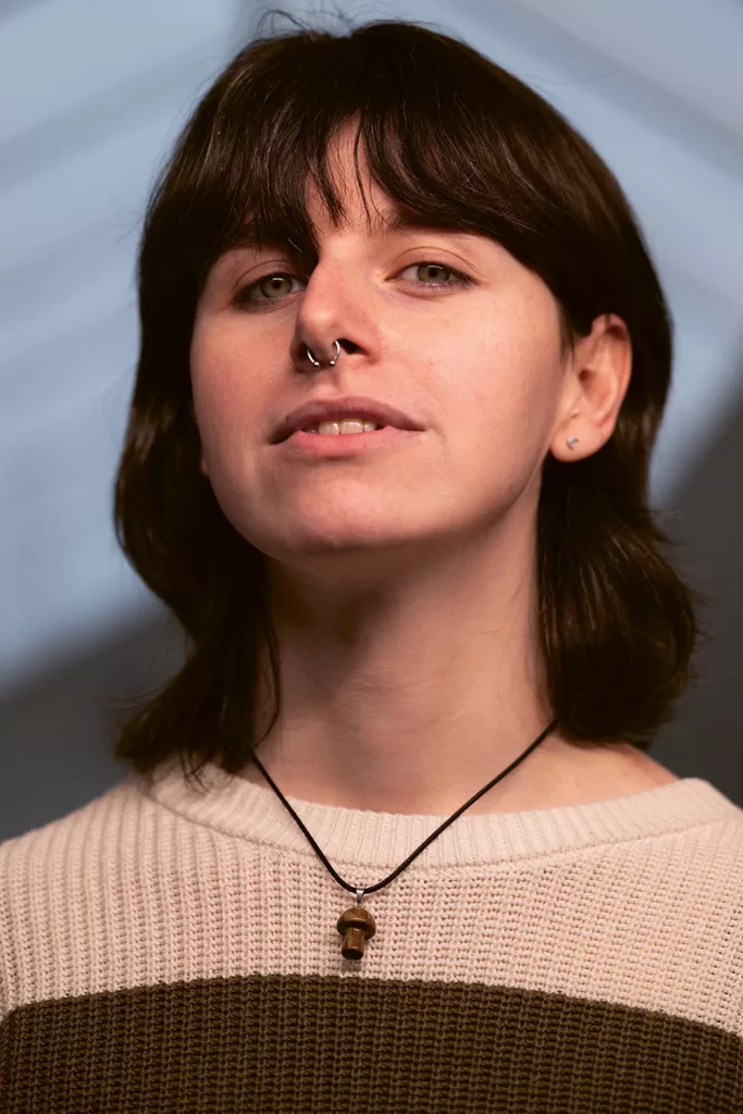 Portrait of Hanna from Transgress the NGS, who compain for an improved trans healthcare system