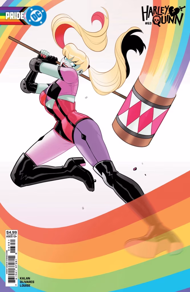 Harley Quinn #63 cover for DC's Pride cover series
